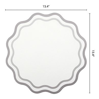 Placemats Set of 6 Leather Placemats for Kitchen Dining Table Decor Table Placemats 13.4inch