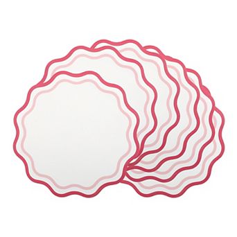 Placemats Set of 6 Leather Placemats for Kitchen Dining Table Decor Table Placemats 13.4inch