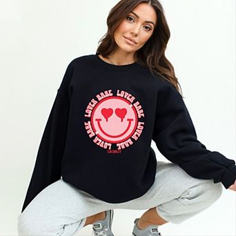 S.W.Smiley Lover Babe Smiley Face - Women's Graphic Sweatshirt