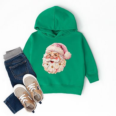 Santa Face Textured Paint - Toddler Hoodie