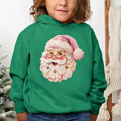 Santa Face Textured Paint - Toddler Hoodie