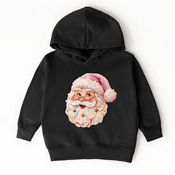 Santa Face Textured Paint - Toddler Hoodie
