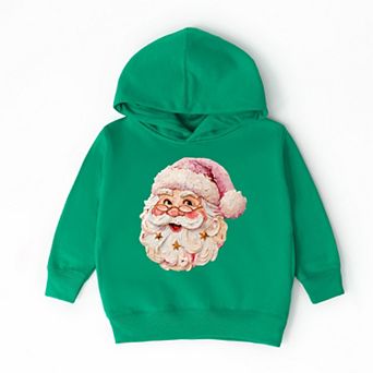 Santa Face Textured Paint - Toddler Hoodie