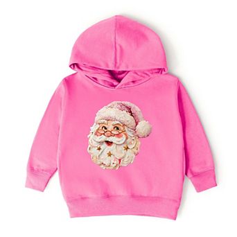 Santa Face Textured Paint - Toddler Hoodie