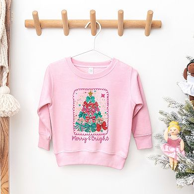 Merry & Bright Bow Tree - Toddler Graphic Sweatshirt