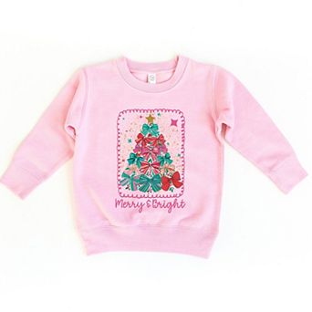 Merry & Bright Bow Tree - Toddler Graphic Sweatshirt