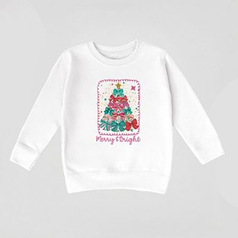 Merry & Bright Bow Tree - Toddler Graphic Sweatshirt