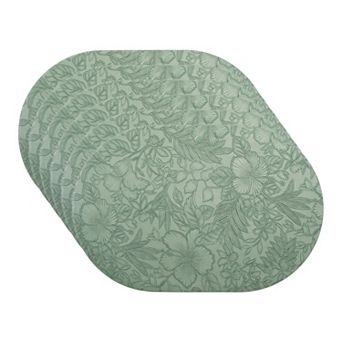 Placemats Set of 6 Leather Placemats for Dining Table Decor Waterproof Table Placemats 17.7*11.8inch