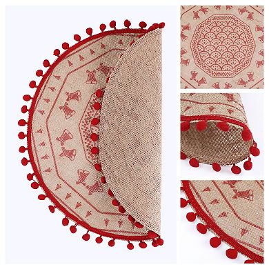 Round Farmhouse Placemats Set of 6 Placemats for Dining Table Decor Indoor Outdoor Table Mat 15inch