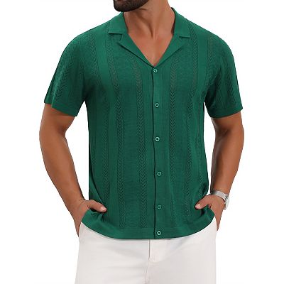 dress shirts for guys with short necks URRU Men's Muscle Dress Shirts Slim Fit Stretch Short Sleeve Casual Button Down Shirts for Men