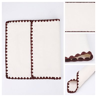 Farmhouse Linen Placemats Set of 4 for Dining Table Decor Indoor Kitchen Table Mat 17.7*12.6inch