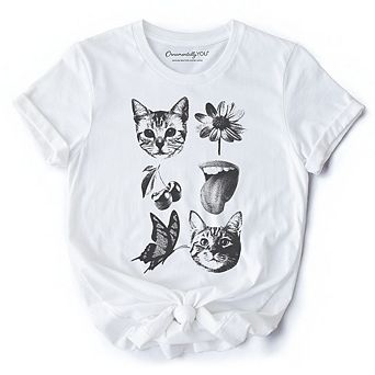 Dangerous Elements Grunge Tattoo Style T-Shirt, Photocopy Stipple Collage Art Tee