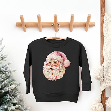 Santa Face Textured Paint - Toddler Graphic Sweatshirt