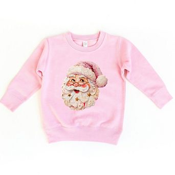 Santa Face Textured Paint - Toddler Graphic Sweatshirt