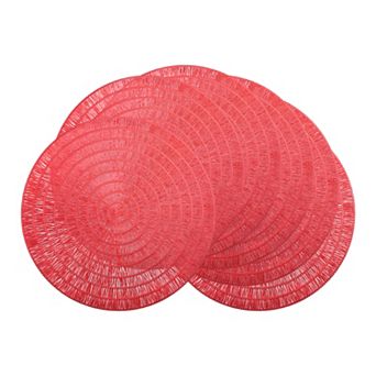 Rustic Placemats Set of 6 Woven Placemats with Hollow Design for Dining Table Decor 15inch