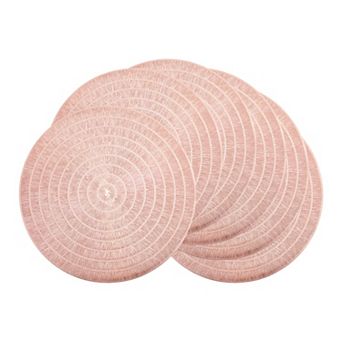 Rustic Placemats Set of 6 Woven Placemats with Hollow Design for Dining Table Decor 15inch