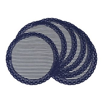 Rustic Placemats Set of 6 Placemats for Dining Table Decor Kitchen Table Mat with Lace Trim 15inch