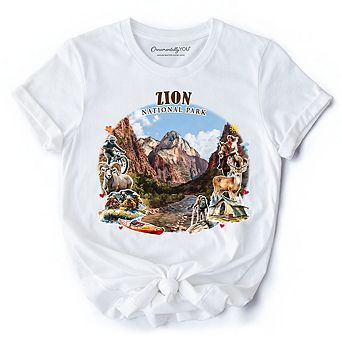 Adventurous Zion National Park Ornament, Utah Scenic Landmarks Tee and Souvenir
