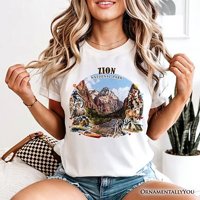 Adventurous Zion National Park Ornament, Utah Scenic Landmarks Tee and Souvenir