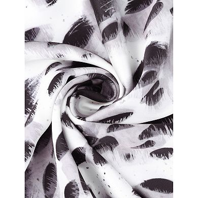 Women's Chemise Satin Leopard Spaghetti Strap Cross V Back Silky Slip Cami Slip Dress