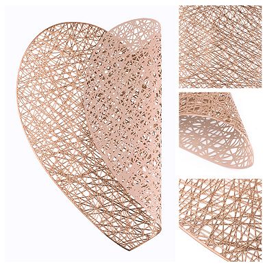 Heart Shape Placemats Set of 4, Dining Table Place Mats for Home Kitchen Decor 15*15.4inch