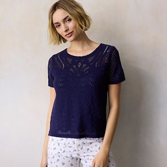 Women's LC Lauren Conrad Crochet Sweater Tee