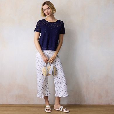 Women's LC Lauren Conrad Crochet Sweater Tee