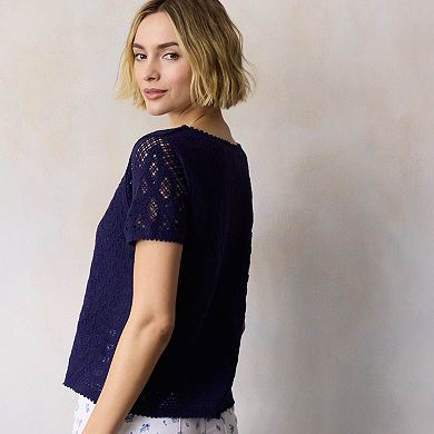 Women's LC Lauren Conrad Crochet Sweater Tee