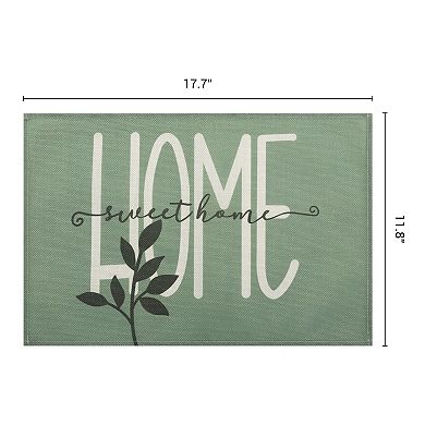 Plastic Placemats Set of 6 Placemats for Dining Table Indoor Outdoor Kitchen Table Mat 17.7*11.8inch