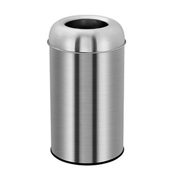 Heavy-Duty Stainless Steel Open Trash Can for Home or Office​