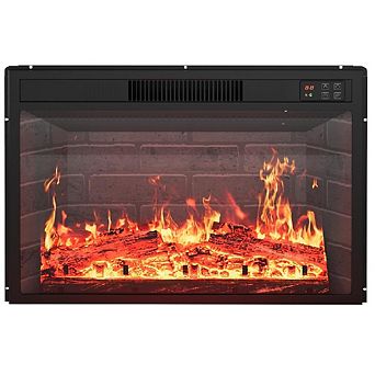 23" Built-in Electric Fireplace with 3 Realistic Flame Colors, Remote & Touch Screen Control