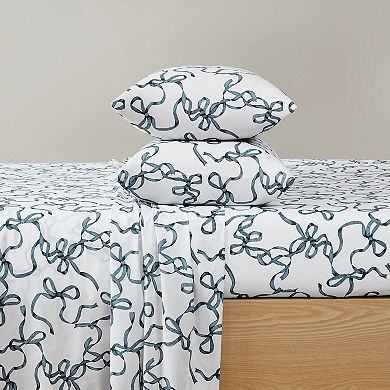 Truly Soft Printed Bow Sheet Set with Pillowcases