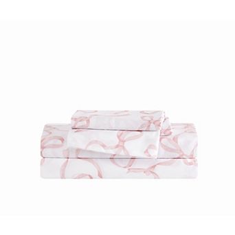 Truly Soft Printed Bow Sheet Set with Pillowcases