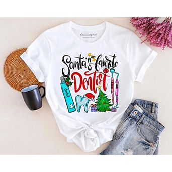 Santa’s Favorite Dentist T-Shirt, Jolly Holiday Tee