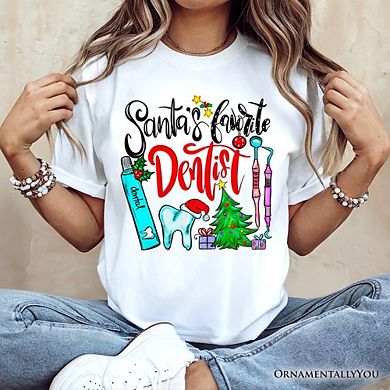 Santa’s Favorite Dentist T-Shirt, Jolly Holiday Tee