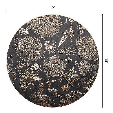 Placemats Set of 6 for Kitchen Dining Table Decor Table Placemats Wipeable Floral Table Mat 15inch