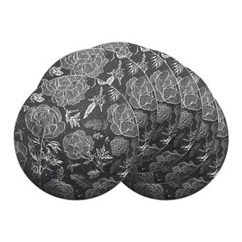 Placemats Set of 6 for Kitchen Dining Table Decor Table Placemats Wipeable Floral Table Mat 15inch