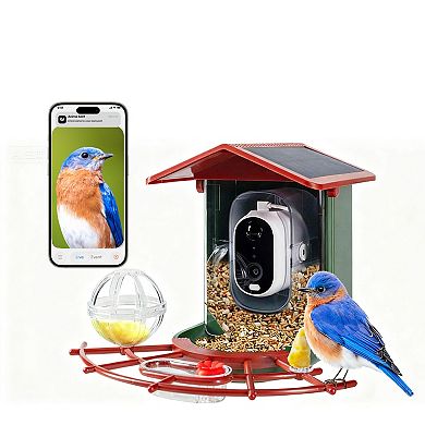 Smart Solar Bird Feeder with 3MP Camera, AI Bird Recognition, Wide-Angle Lens, App Control