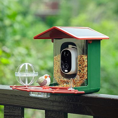 Smart Solar Bird Feeder with 3MP Camera, AI Bird Recognition, Wide-Angle Lens, App Control