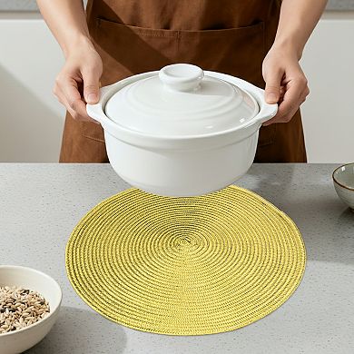 Farmhouse Placemats Set of 6 Woven Placemats for Dining Table Decor Kitchen Table Mat 15inch
