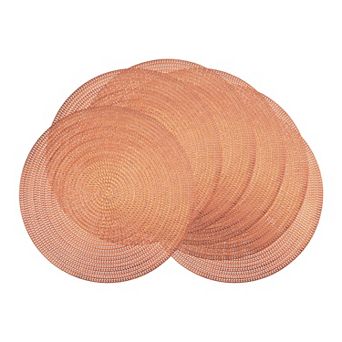 Round Placemats Set of 6 Hollow Design Placemats for Dining Table Decor Kitchen Table Mat 15inch