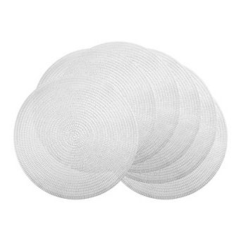 Round Placemats Set of 6 Hollow Design Placemats for Dining Table Decor Kitchen Table Mat 15inch