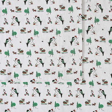 Truly Soft Holiday Dogs Cotton Flannel Sheet Set with Pillowcases