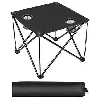 Portable Folding Camping Table with Cup Holders & Carry Bag Lightweight Picnic Desk