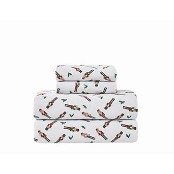 Truly Soft Nutcrackers Cotton Flannel Sheet Set with Pillowcases