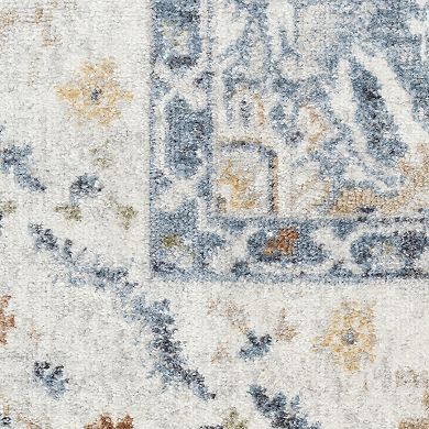 Nourison Astra Bordered Vintage Washable Indoor Area Rug