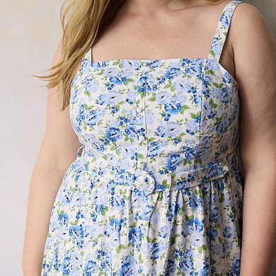 Plus Size LC Lauren Conrad Sleeveless Tiered Midi Dress