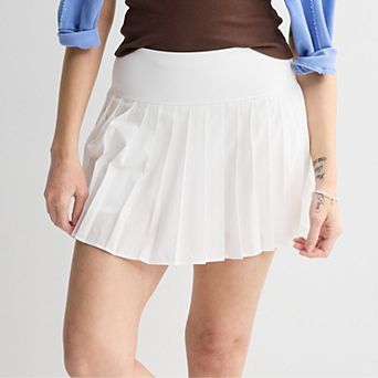 Juniors' SO® Woven Pleated Skort