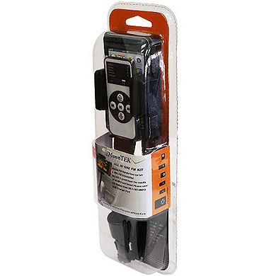 Hands-Free Car FM Transmitter Charger, Remote, AUX 3.5mm, Gooseneck Phone Holder