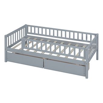 Whisen Multi-functional Design Wood Daybed with Two Drawers